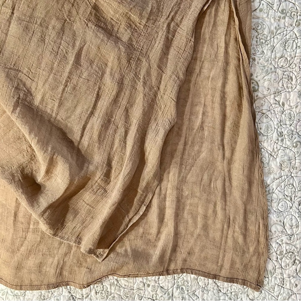 Kori Lace Bodice Flowy Taupe Maxi Vest Bohemian Cottagecore Perfection - Picture 6 of 8